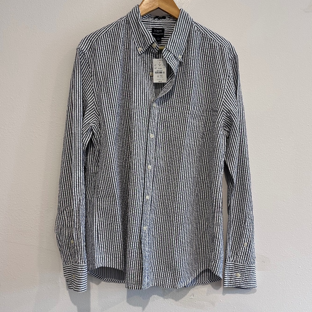 NWT J. Crew Seersucker Shirt